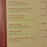 Osteria Barcellonetta Carte