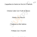 Osteria Del Corso menu