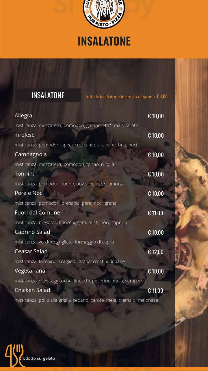 Pizzeria Fuori Dal Comune Carte