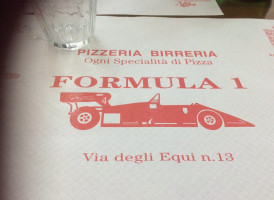 Pizzeria Formula 1 food