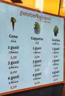 Gelateria Gianni menu