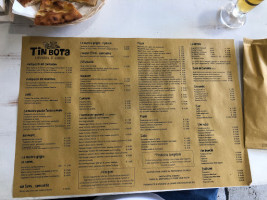 Tin Bota Luveria Birra menu