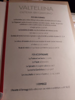 Valtellina Osteria Con Giardino menu