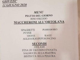 Ultima Spiaggia Circulen menu