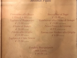 Il Frantoio menu