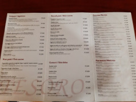 Pizzeria Tesoro menu