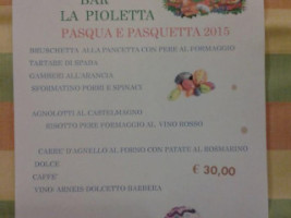 La Pioletta menu