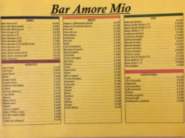 Amore Mio menu