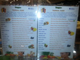 Yogojuice menu