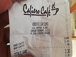 Cafiero Cafe menu