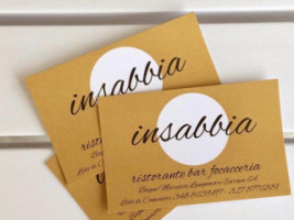 Insabbia menu