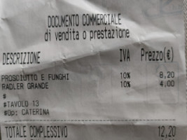 Pizzeria Terme menu