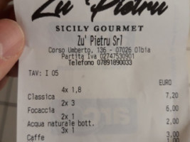 Zu Pietro Sicily Gourmet menu