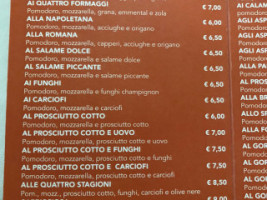 Pizzeria Da Emidio menu