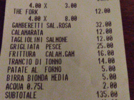 Pizzeria La Marina menu