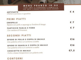 Agriturismo El Gran menu