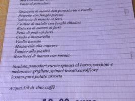 Trattoria Della Pace menu