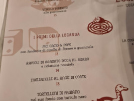 L'oca Ciuca menu