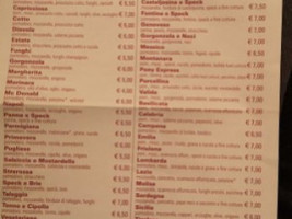 Pizzeria Le Quattro Stagioni menu