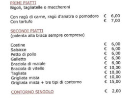 Trattoria Chiumento menu