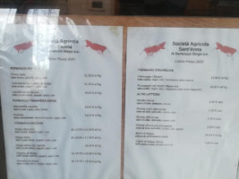 Malga Sant'anna menu