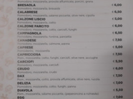 Fast-pizza menu