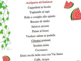 Il Torrione menu