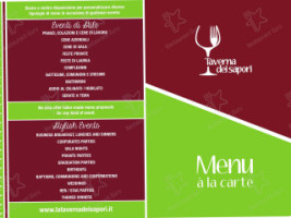 La Taverna Dei Sapori menu