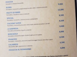 La Ruina menu