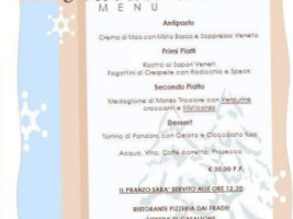 Pizzeria Dai Fradei menu