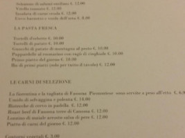 Locanda Piera menu