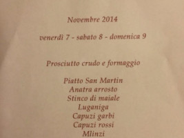 Locanda Mario menu