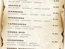 Agriturismo Fondo Lazzaro menu