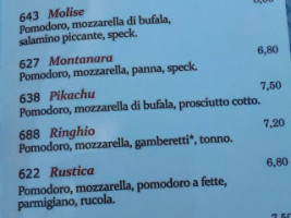 Alfieri Pizzeria menu