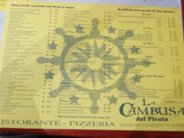 Pizzeria La Cambusa menu