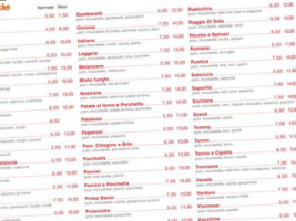 Pizzeria Regina menu