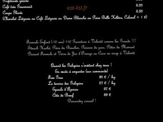 Les Hedonistes Carte