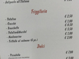 Pizzeria Grotta Azzurra menu