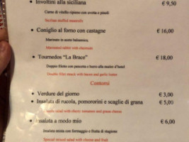 La Brace Cefalù menu