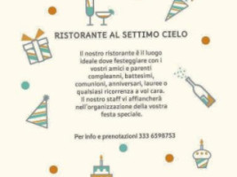 Al Settimo Cielo menu