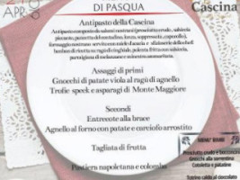 La Cascina Vini Sapori menu