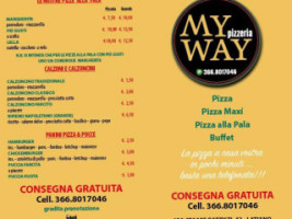 Pizzeria My Way menu