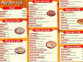 Pizzeria Nefertiti- Pizza E Kebab menu