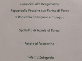 Agriturismo La Muraglia menu