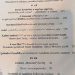 Zájezdní Hostinec U Jiskrů menu