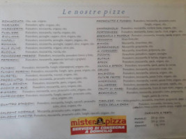 Mister Pizza menu