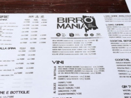 Birrodromo menu