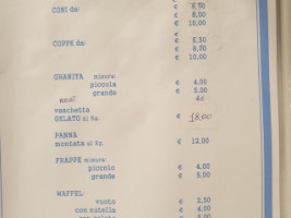 Brivido Gelateria menu