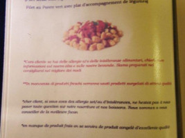 Primavera menu