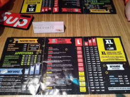 Extasy Burgez menu